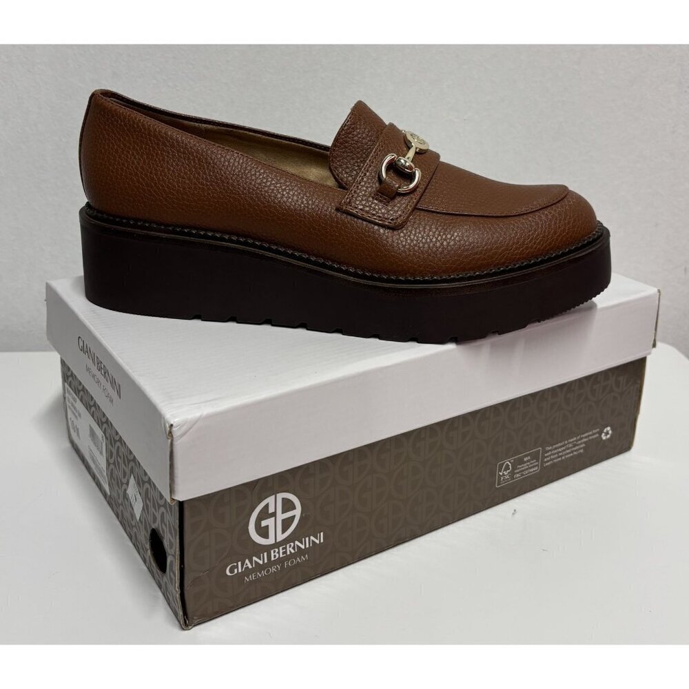 GIANI BERNINI / Mayaap / Brown / Platform / Faux Leather / Slip-On Loafers - Picture 7 of 8